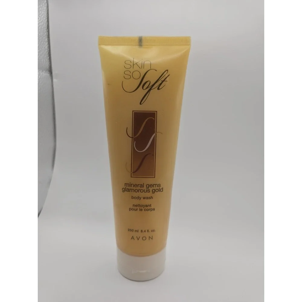 Avon Skin So Soft Mineral Gems Glamorous Gold‎ Body Wash - 8.4 fl oz